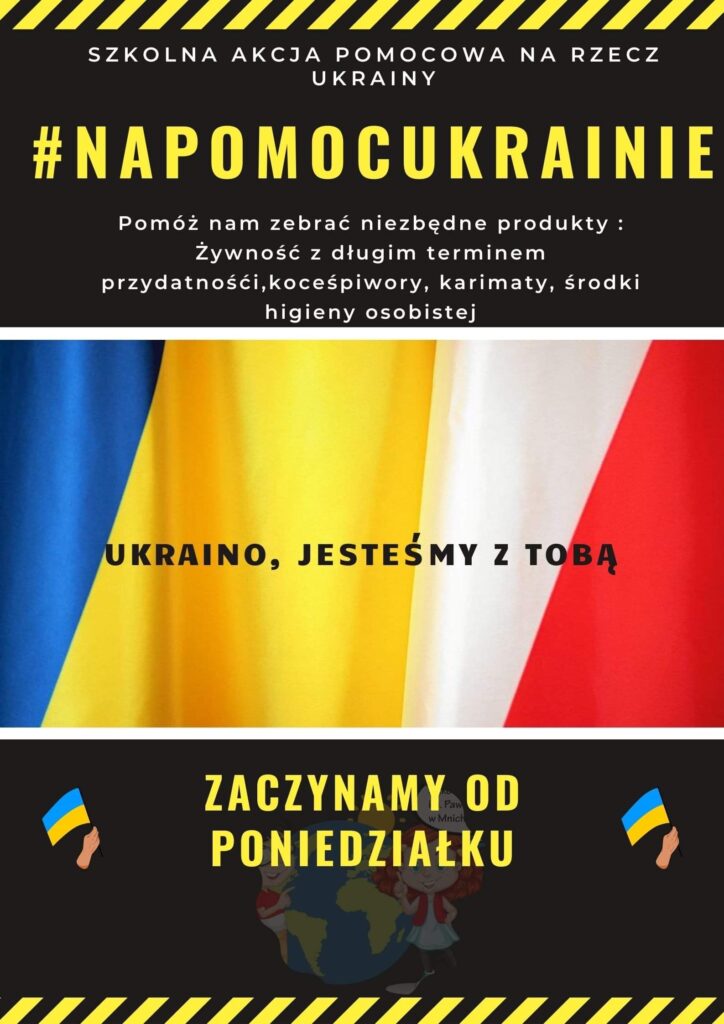 Informacje dotyczące akcji organizowanych w celu pomocy Ukrainie.